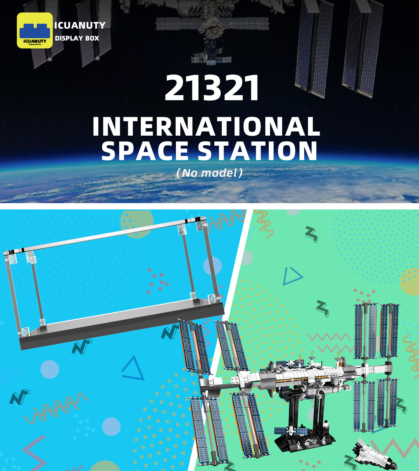 Display Case for Lego International Space Station 21321