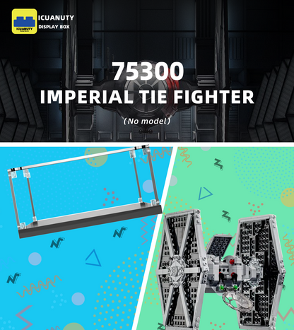 Display case for LEGO Iron Man Bust Imperial Tie Fighter 75300