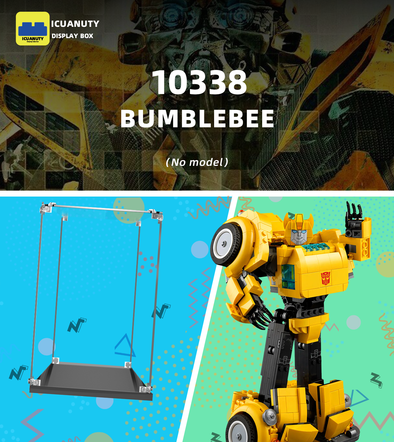 display case for LEGO Icons Bumblebee 10338