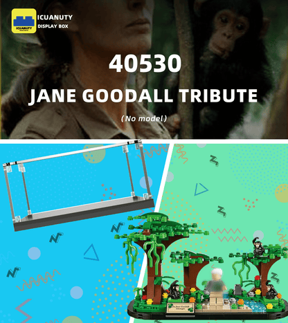 Display case for LEGO Creator Jane Goodall Tribute 40530