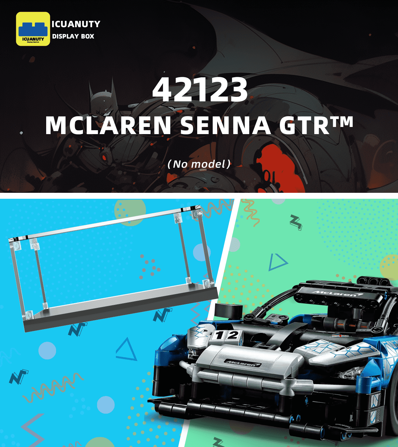 Display Case for Lego Technic McLaren Senna GTR 42123 - ICUANUTY