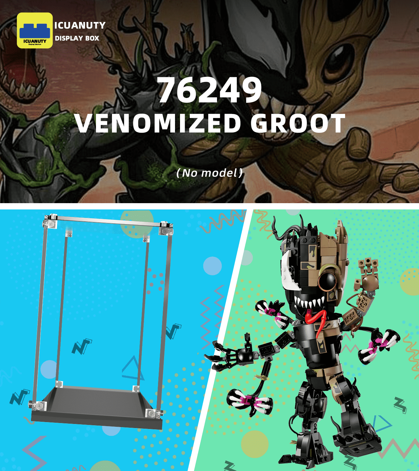 Display Case for Lego Marvel Venomised Groot 76249