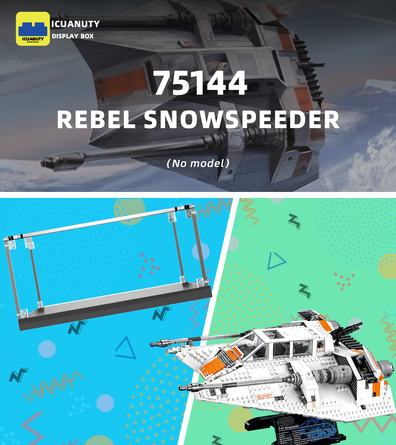 Display Case for Lego Star Wars UCS Snowspeeder 75144