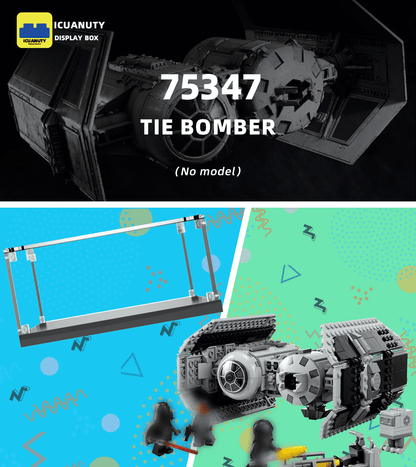 Display case for LEGO Star Wars TIE Bomber 75347 - ICUANUTY