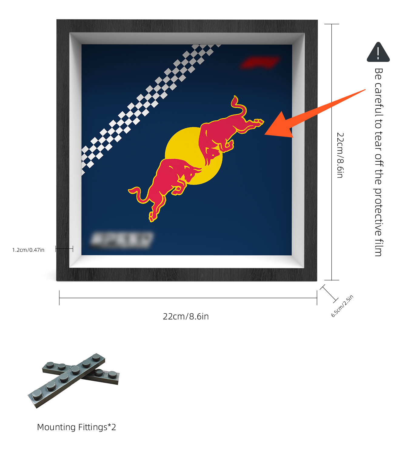 Display Car Frame for Lego Speed Champions Red Bull RB20 77243