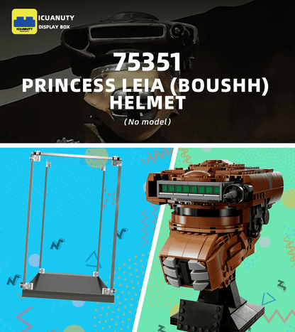 Display case for LEGO Princess Leia (Boushh) Helmet 75351