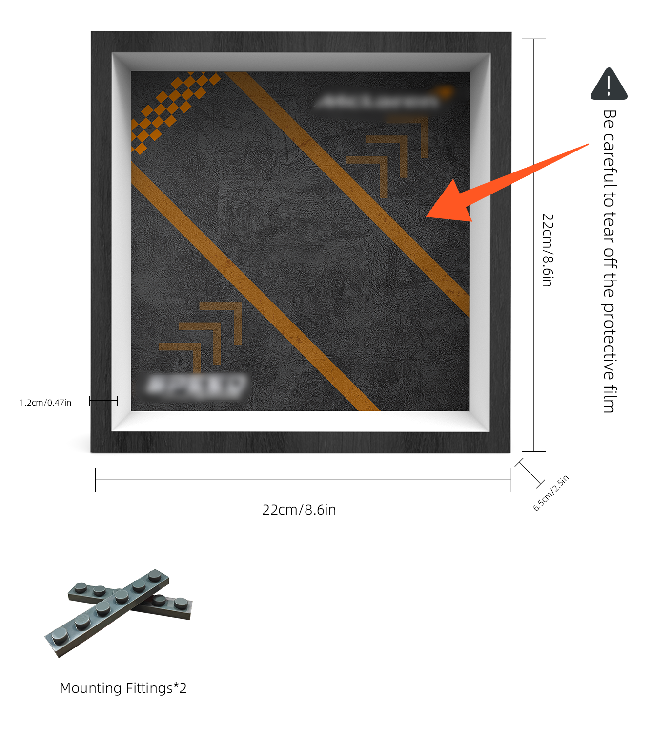 Car wall Frame for LEGO McLaren F1 Team MCL38 77251