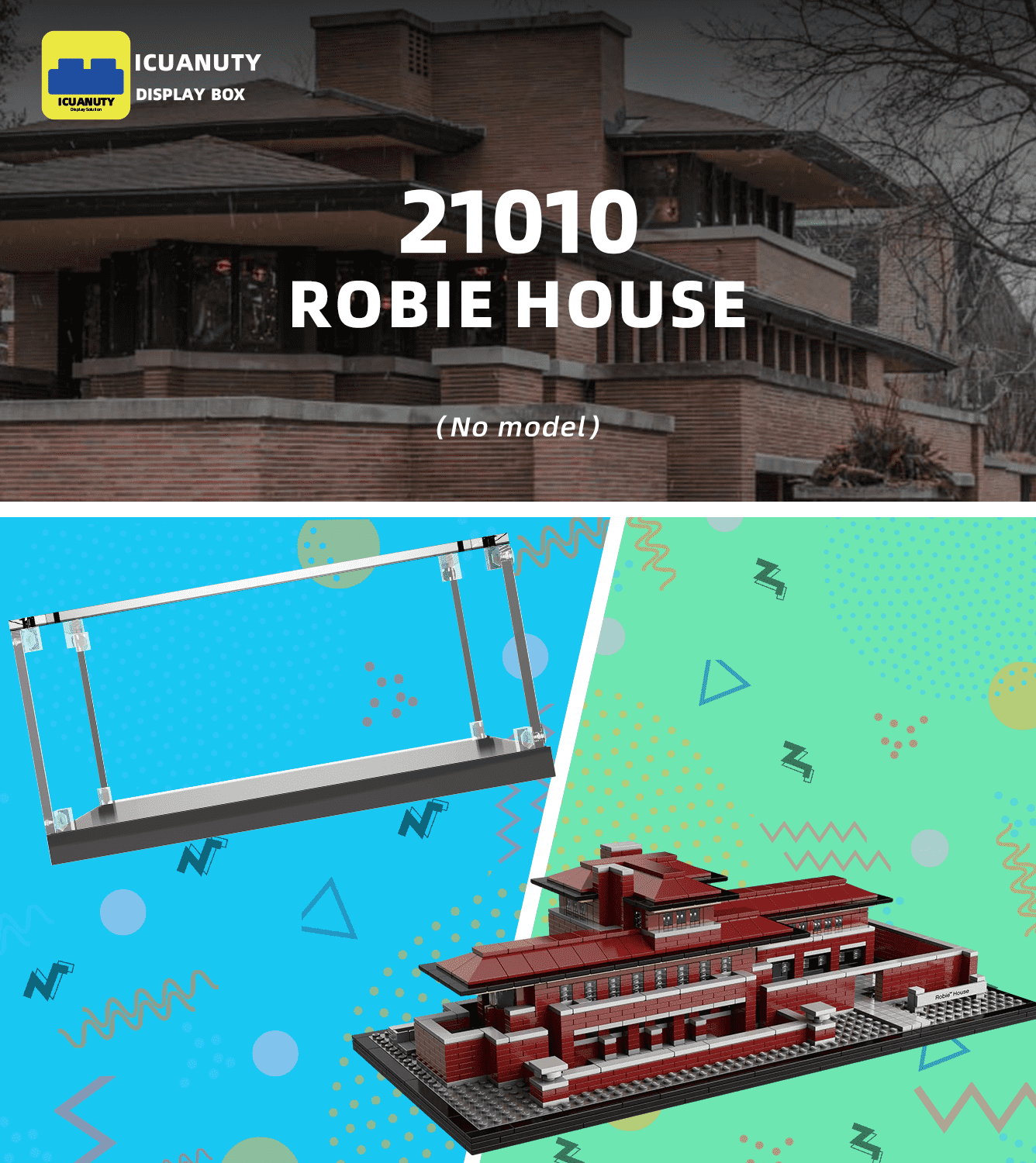 Display Case for Lego Robie House 21010