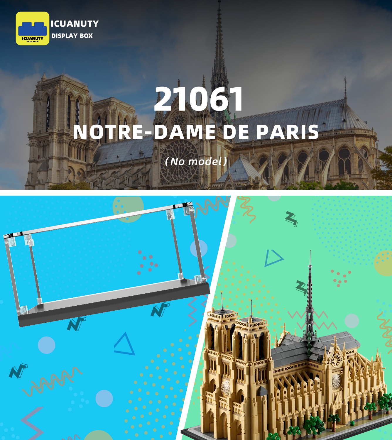 Display Case for LEGO Architecture Notre-Dame de Paris 21061