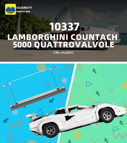 Display case for LEGO Lamborghini Countach 5000 Quattrovalvole 10337