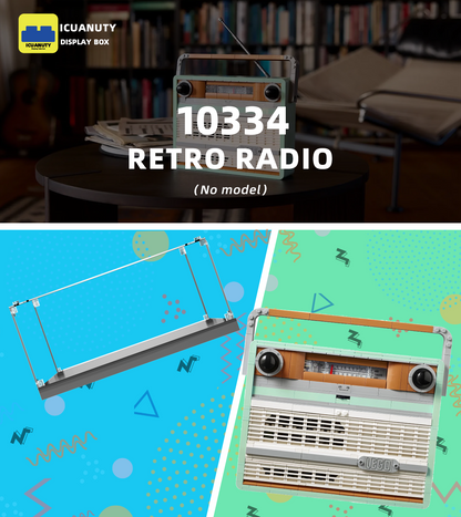 Display Case for LEGO Icons Retro Radio 10334