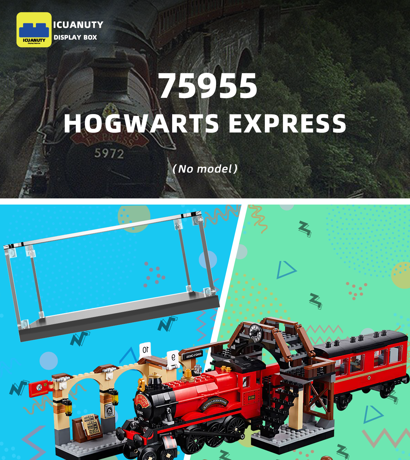 Display Case for Lego Hogwarts Express 75955