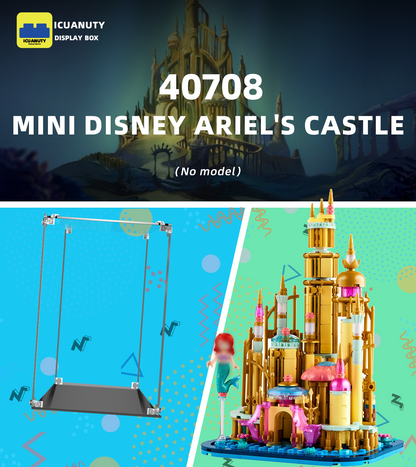 Display case for LEGO Mini Disney Ariel's Castle 40708