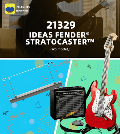 Display Case for LEGO Ideas Fender Stratocaster 21329