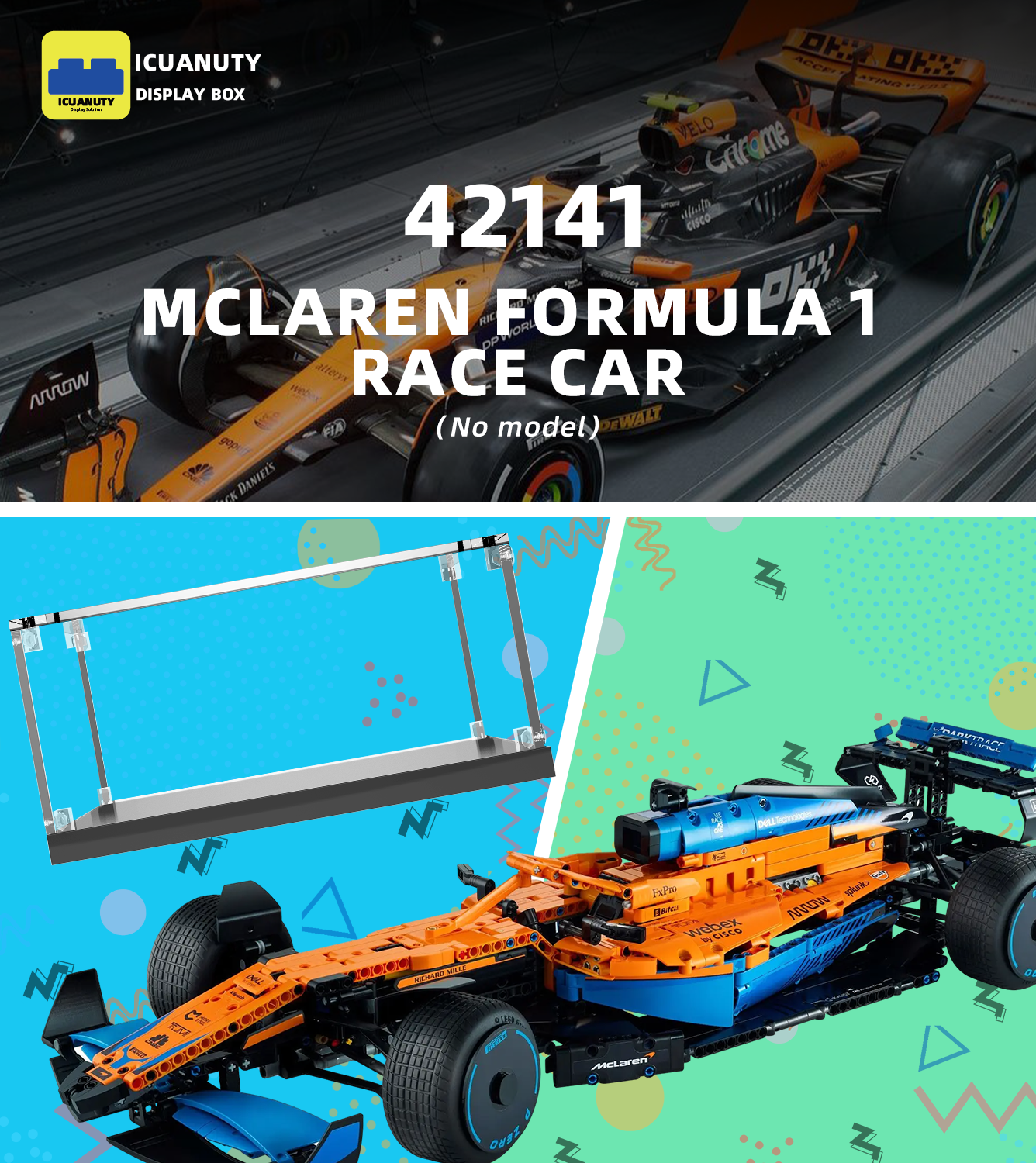 Display Case for Lego McLaren Formula 1 Race Car 42141