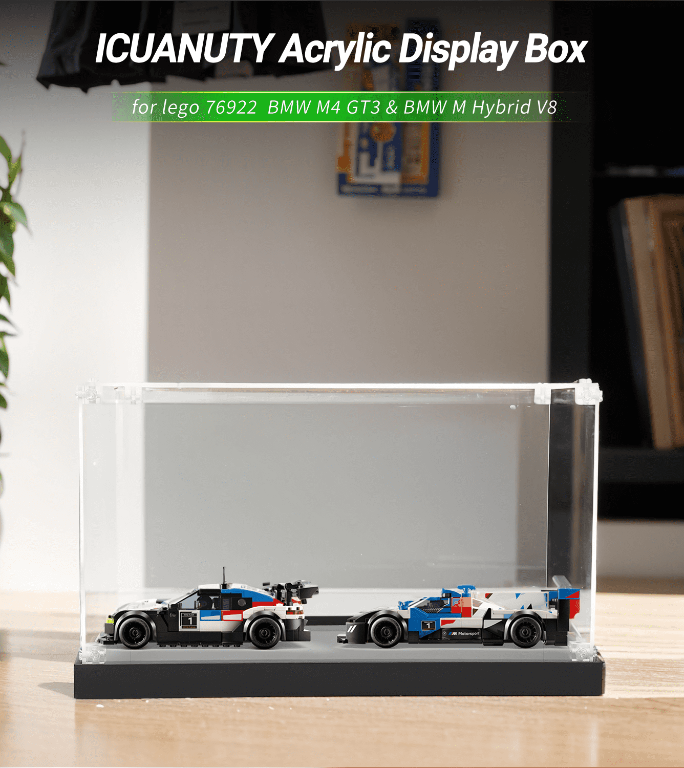 Display case for LEGO BMW M4 GT3 & BMW M Hybrid V8 76922