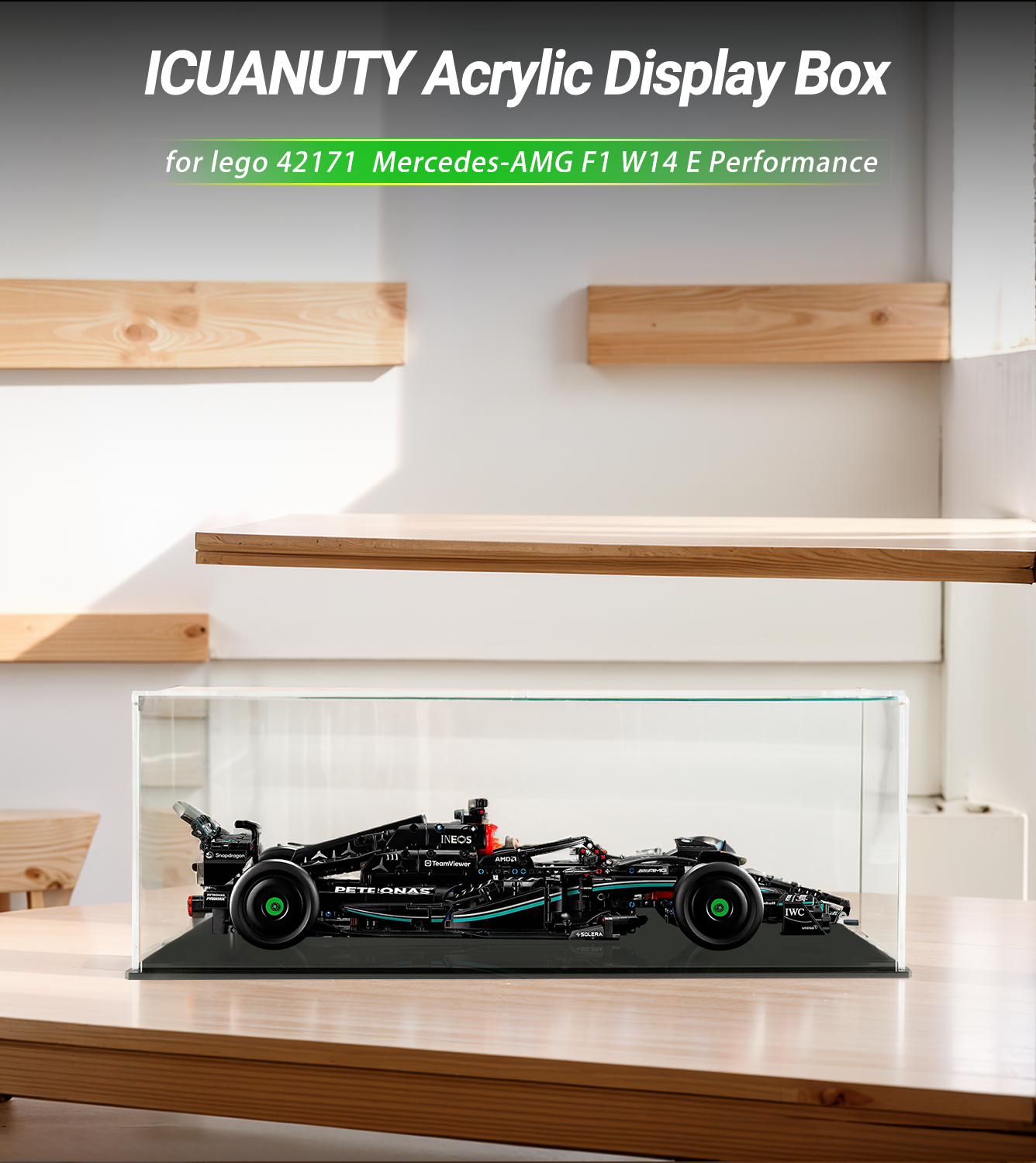 Display case for LEGO Technic Mercedes-AMG F1 W14 E Performance 42171