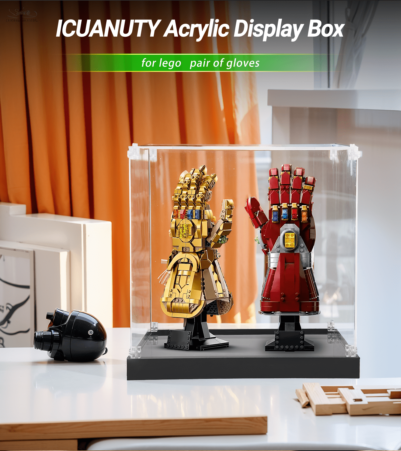 Display Case for Lego Infinity Gauntlet Glove 76191 /76223 Nano Gauntlet