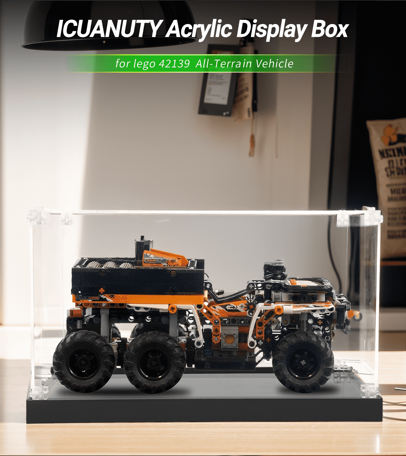 Display Case for LEGO Technic All-Terrain Vehicle 42139 - ICUANUTY