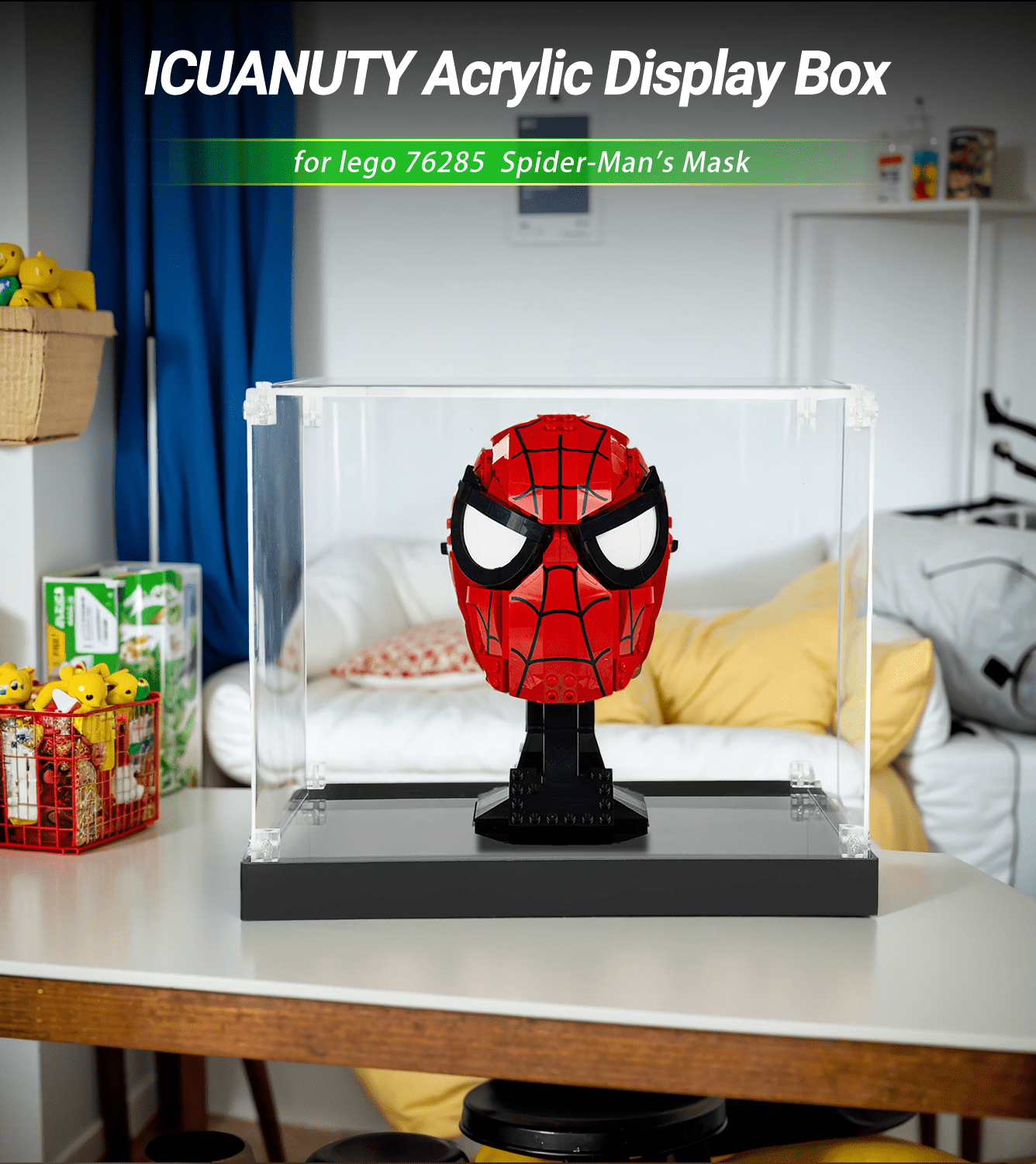 Display Case for Lego Marvel Spider-Man's Mask 76285