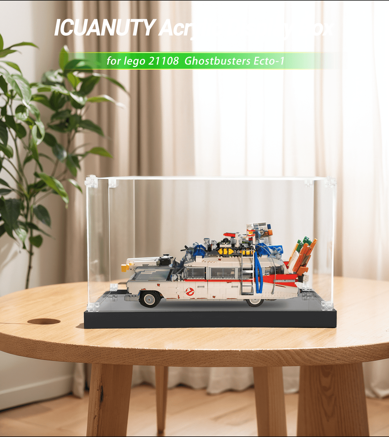 Display case for LEGO Ideas Ghostbusters Ecto-1 21108