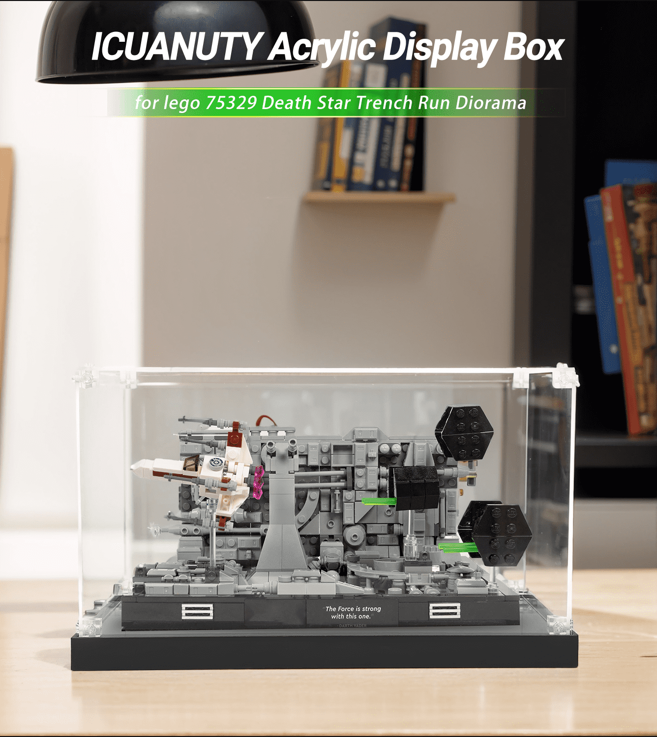 ICUANUTY-Display Case for Lego Star Wars Death Star Trench Run Diorama 75329/Death Star Trash Compactor Diorama 75339