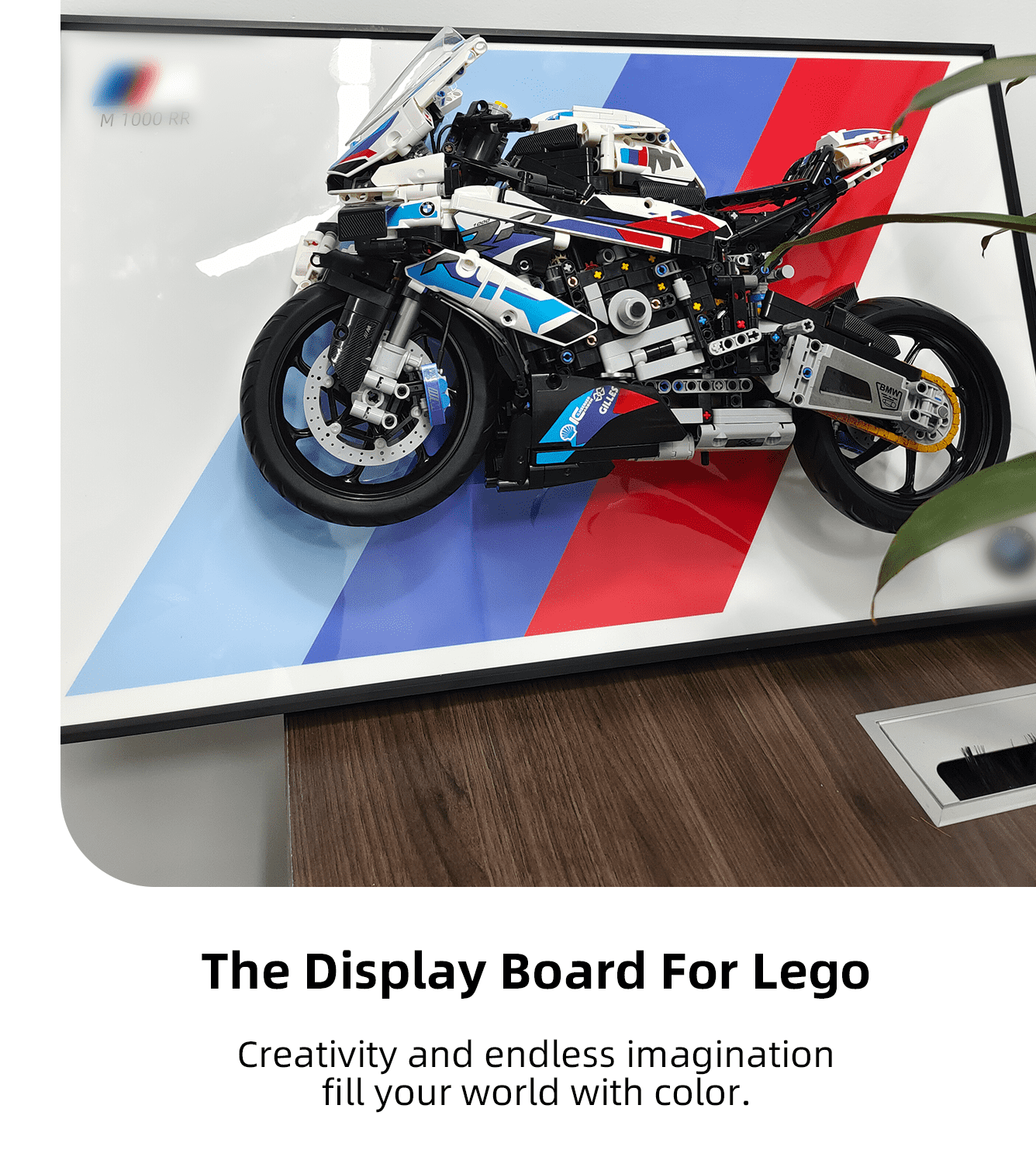 Display Wall Mount for Lego 42130 Technic™ BMW M 1000 RR lego Motorcycle