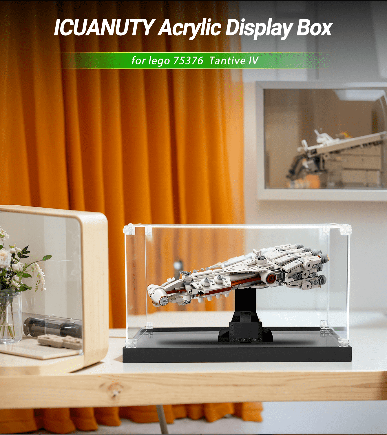 Display case for Star Wars LEGO Tantive IV 75376