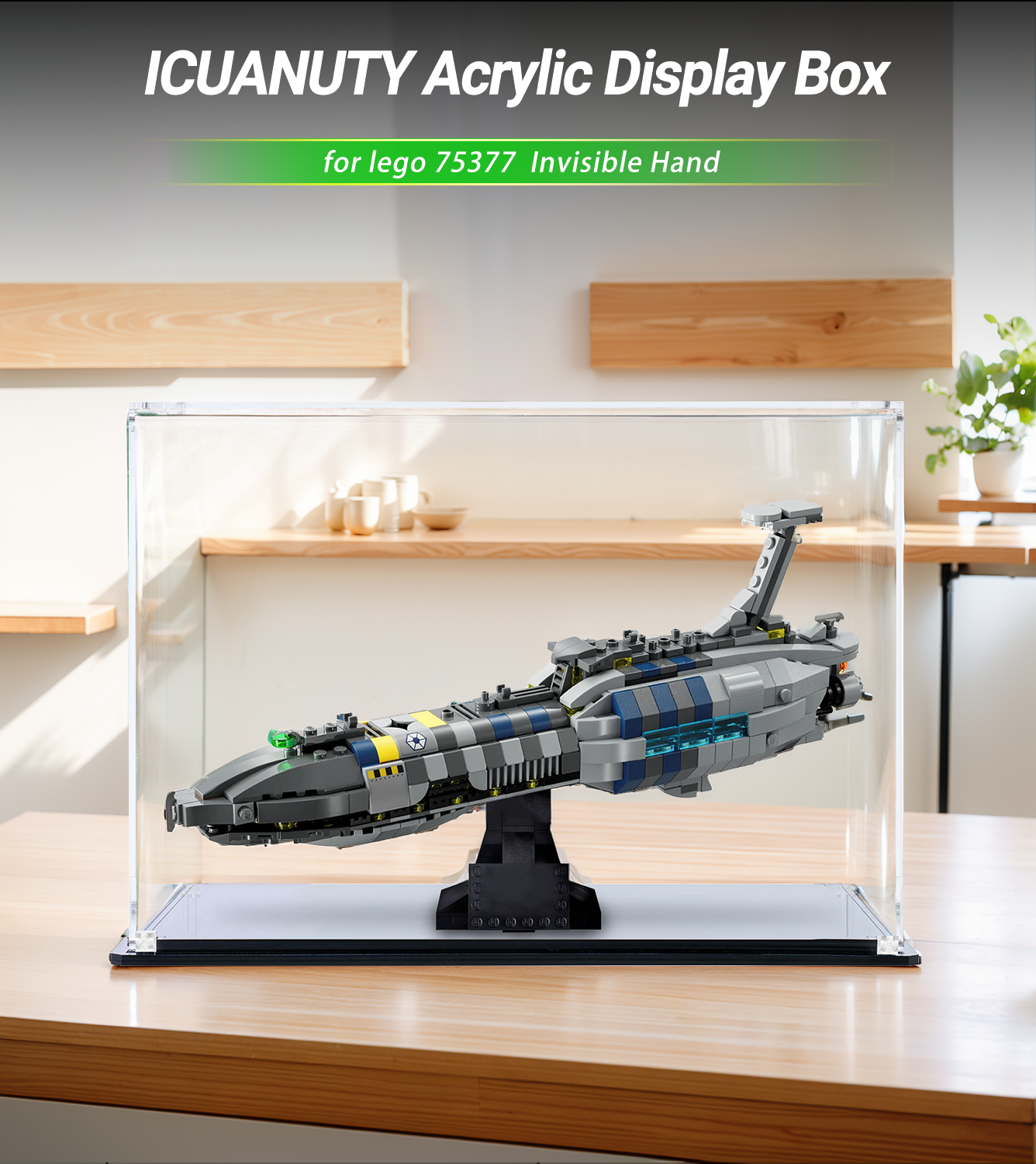 Display case for LEGO Invisible Hand 75377