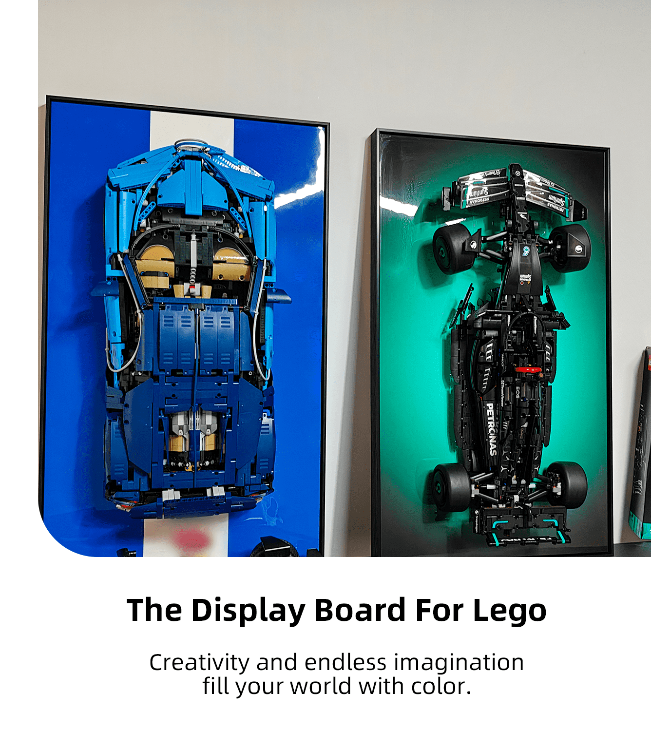 ICUANUTY Display Wall Board for Lego Technic Bugatti Chiron Car 42083