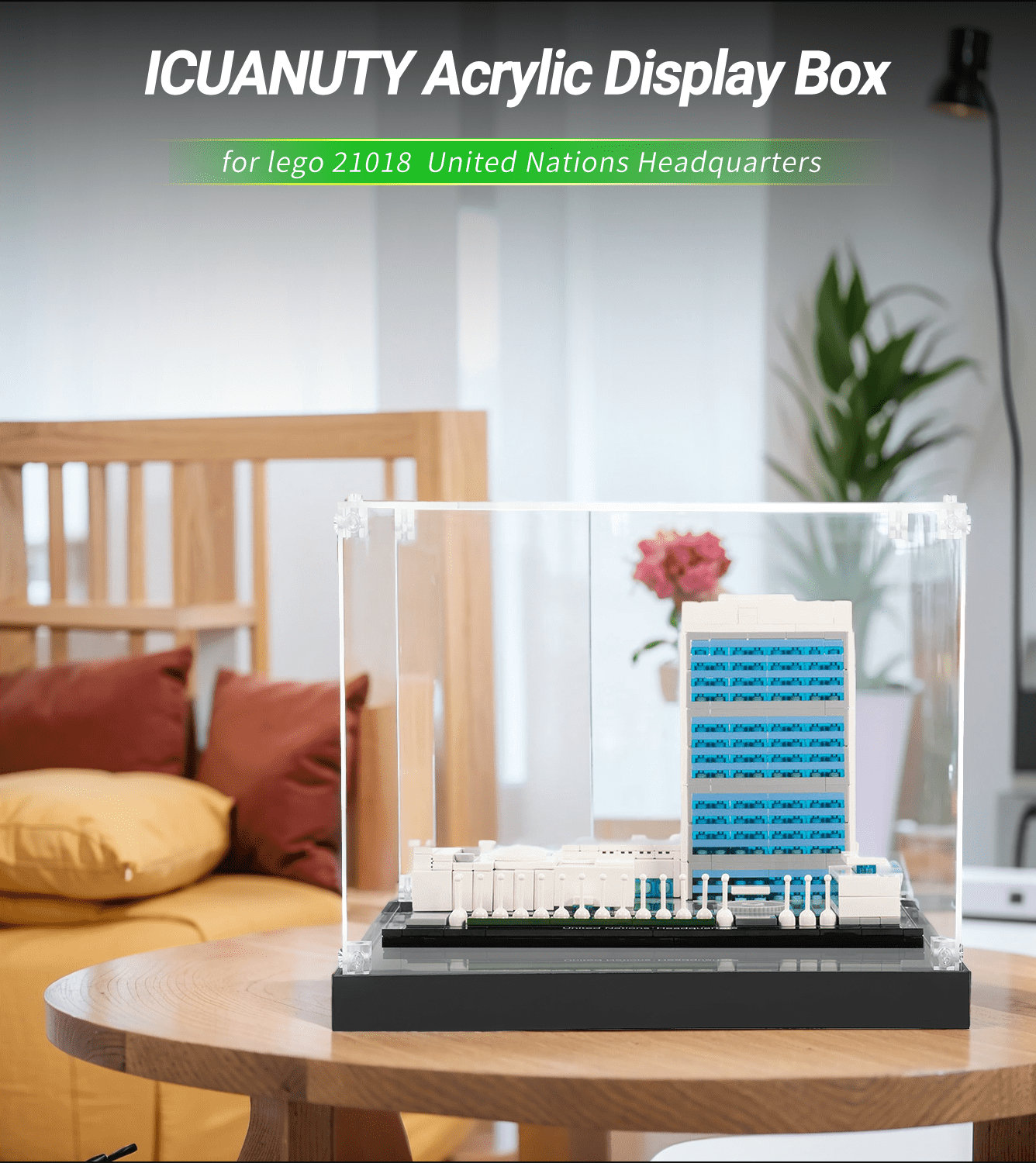 Display case for LEGO Architecture：United Nations Headquarters 21018