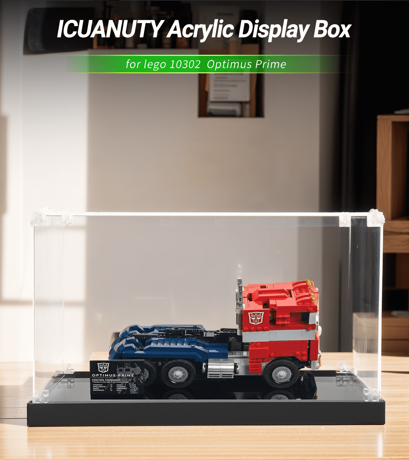 Display Case for Lego Creator Expert Optimus Prime 10302