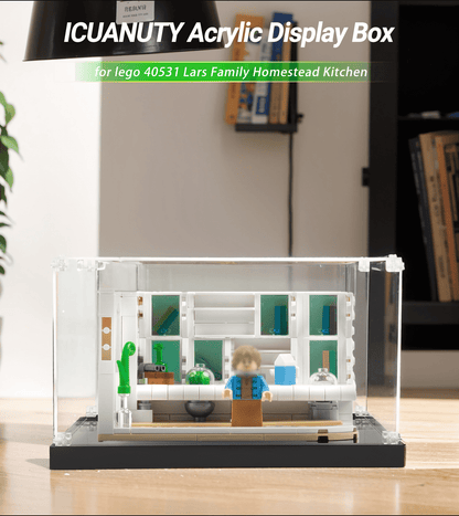 Display case for LEGO Star Wars Lars Family Homestead Kitchen 40531