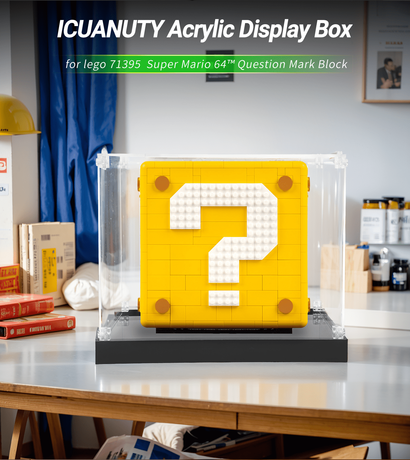 Display Case for LEGO Super Mario 64 Question Mark 71395