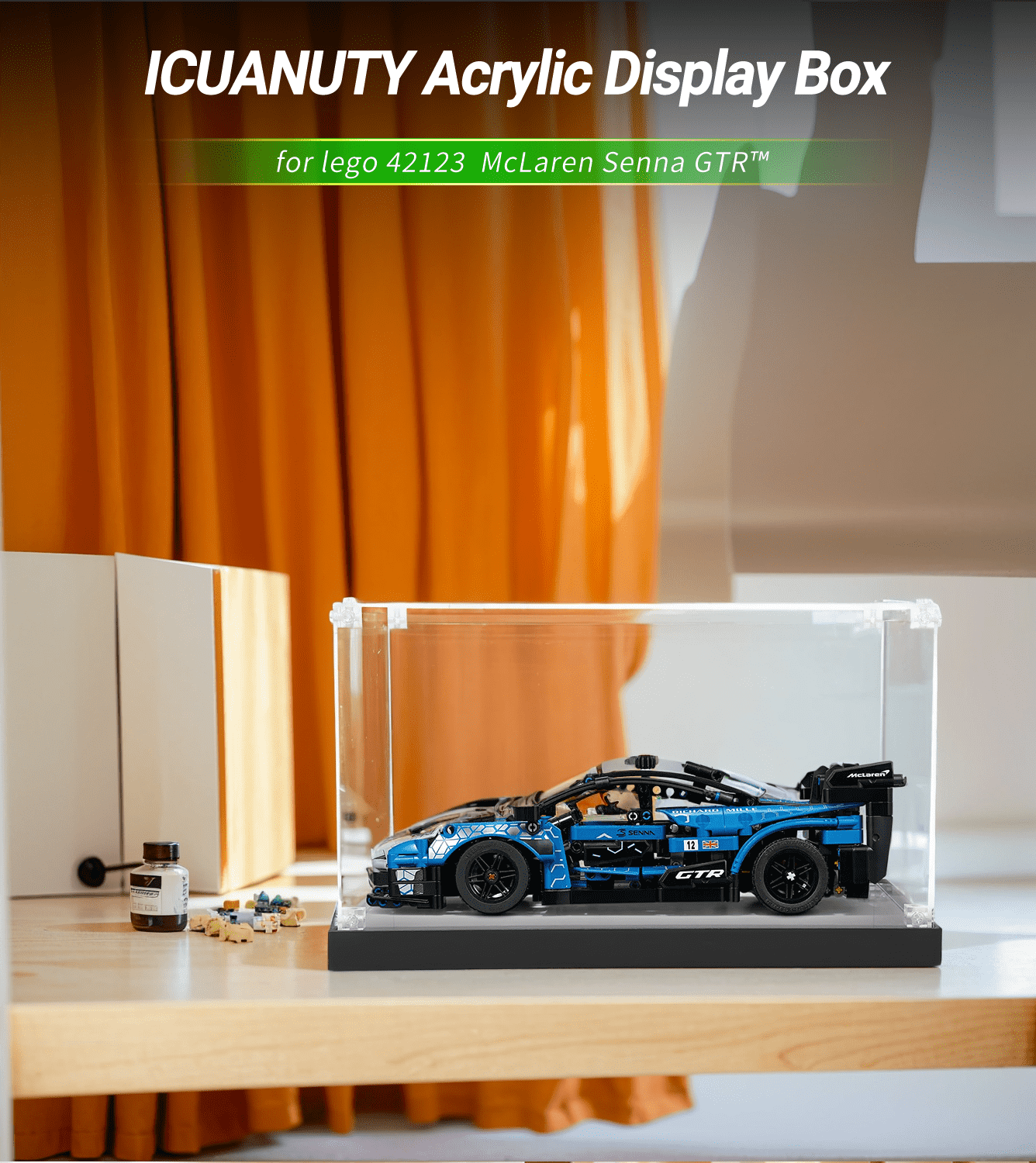 Display Case for Lego Technic McLaren Senna GTR 42123 - ICUANUTY