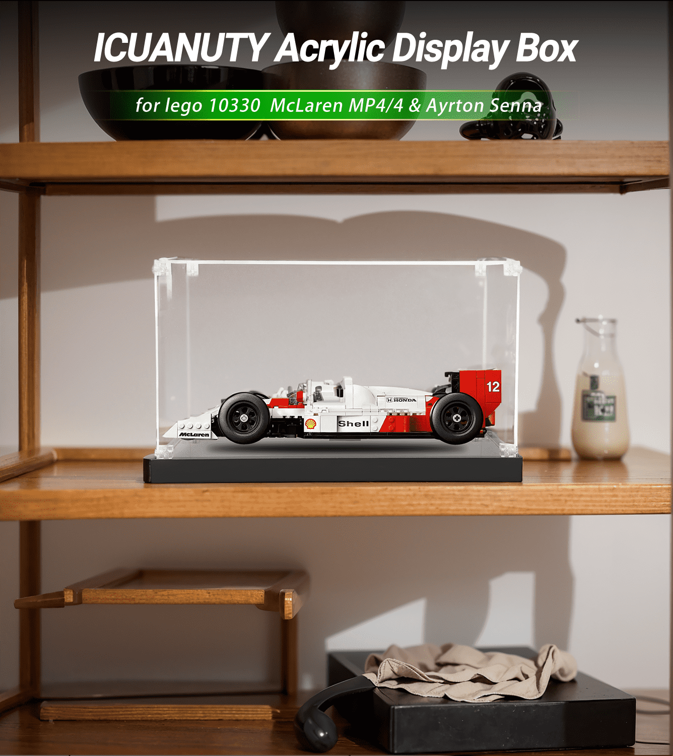 Display case for LEGO McLaren MP4/4 & Ayrton Senna 10330