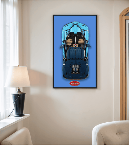 Display Wall Frame for Lego 42083 Technic™ Bugatti Chiron Lego Car