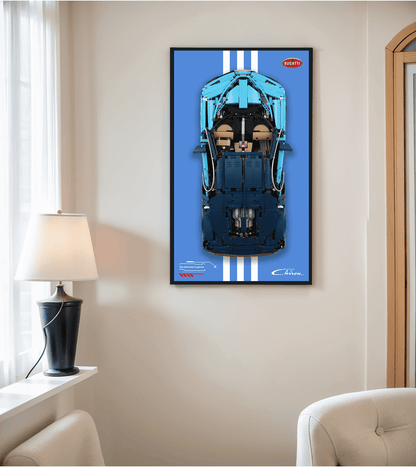 Display Wall Frame for Lego 42083 Technic™ Bugatti Chiron Lego Car