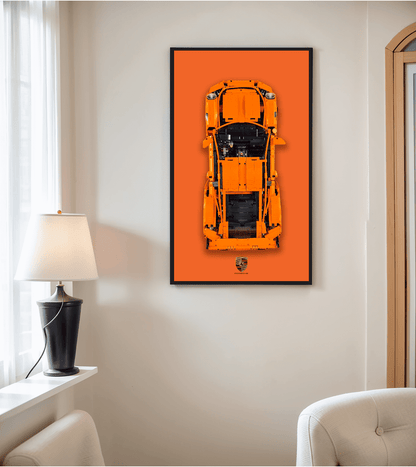 Display Wallboard for LEGO Technic 42056 CAR Porsche 911 GT3 RS