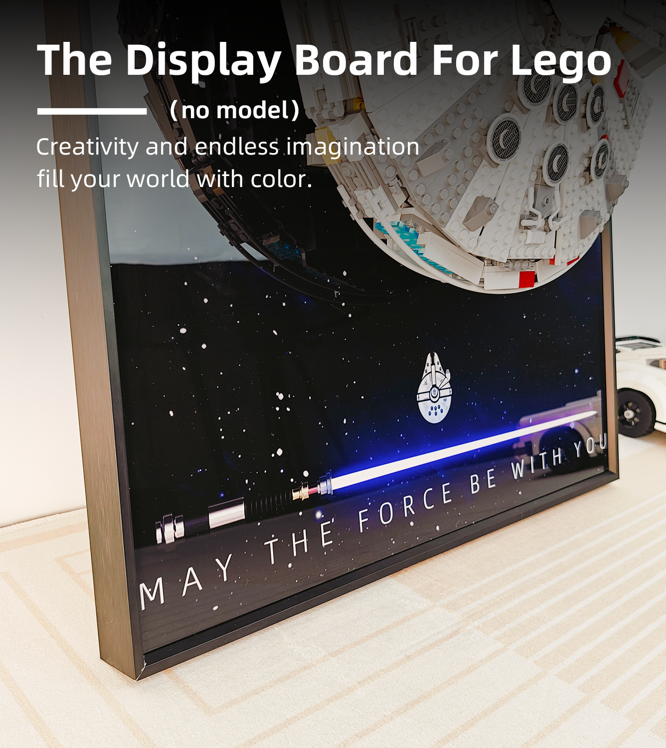 Display Wall Frame for Lego 75257 Star Wars Millennium Falcon