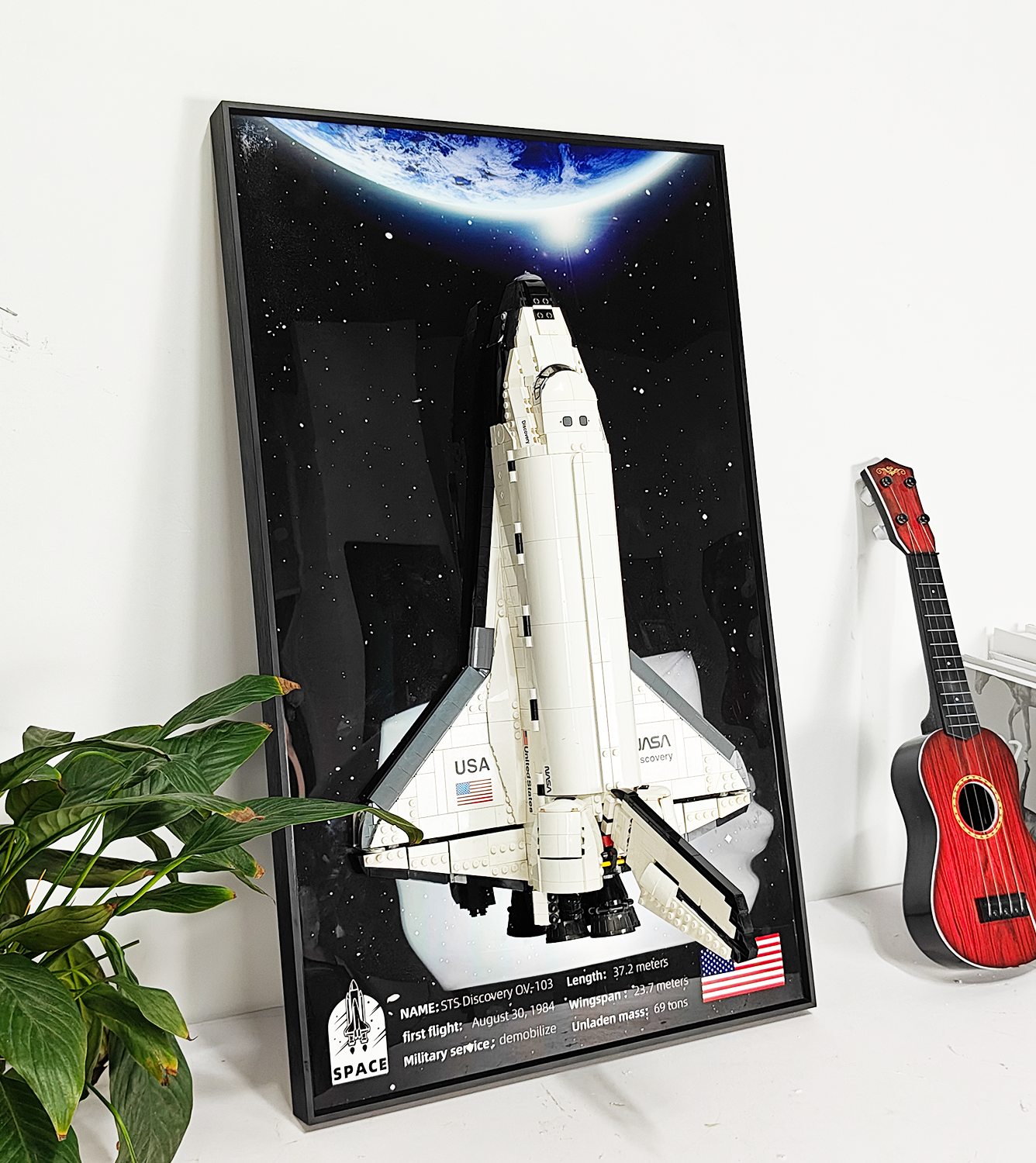 Display Wallboard for LEGO® 10283 Icons NASA Space Shuttle Discovery