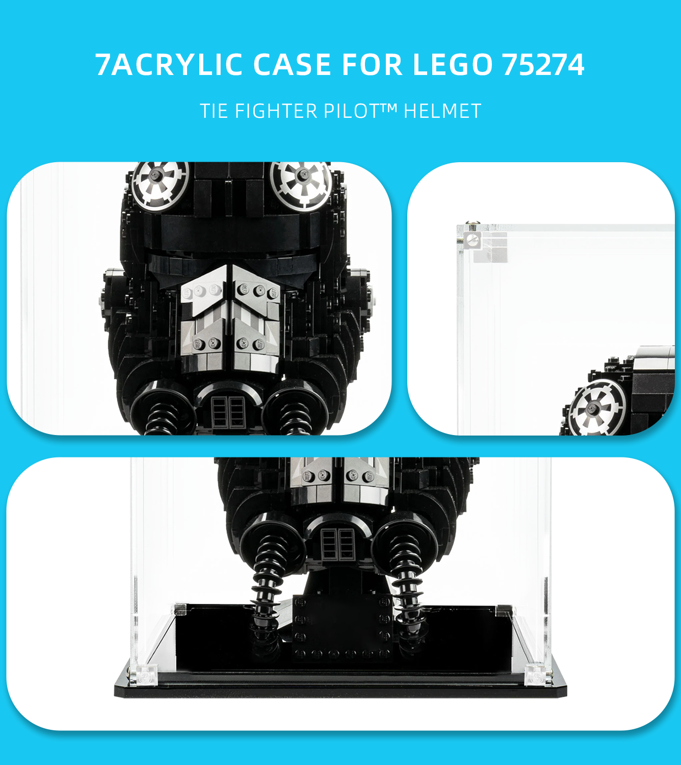 Display Case for Lego Star Wars TIE Fighter Pilot™ Helmet 75274