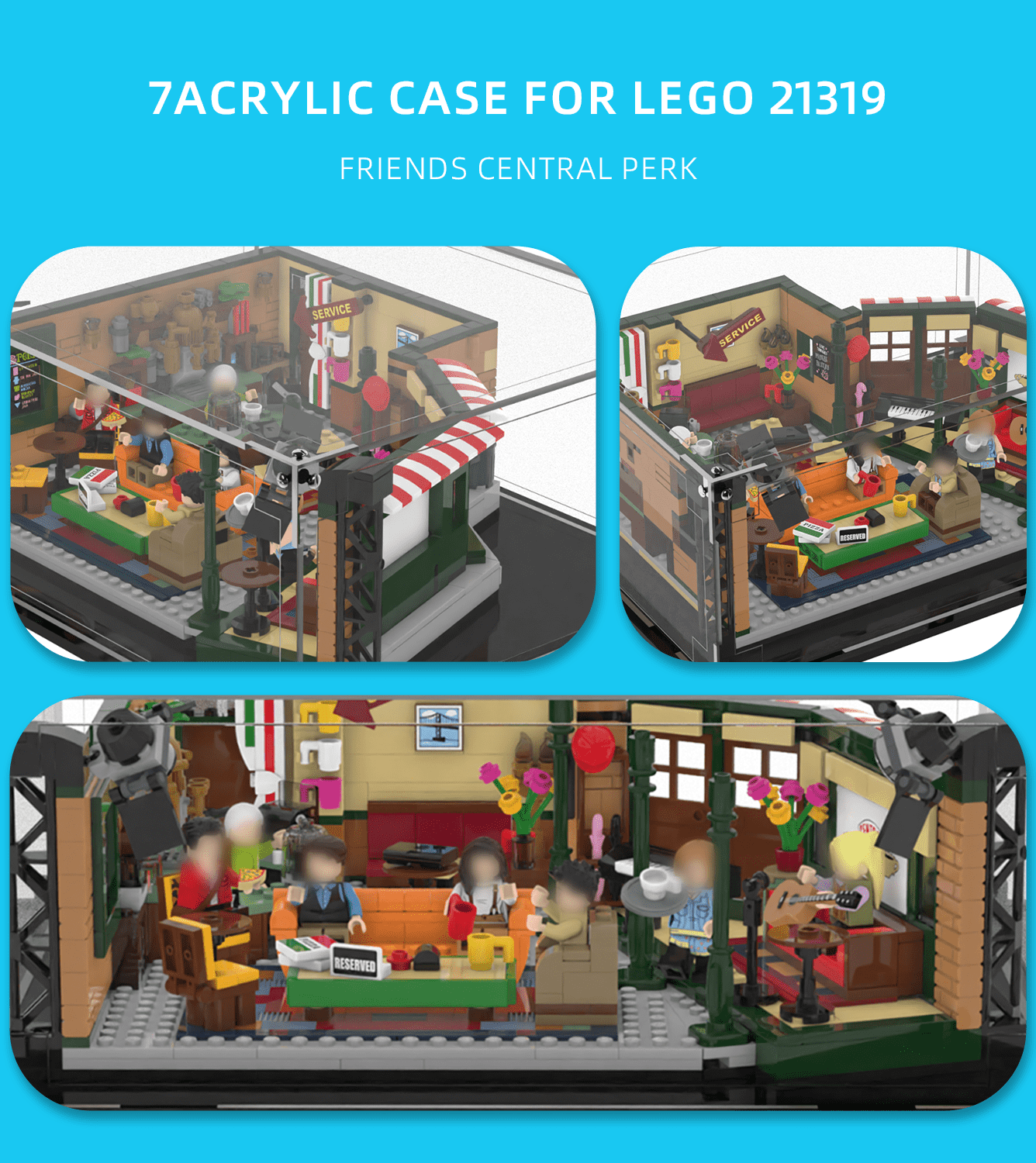 Display Case for Lego Friends Central Perk 21319