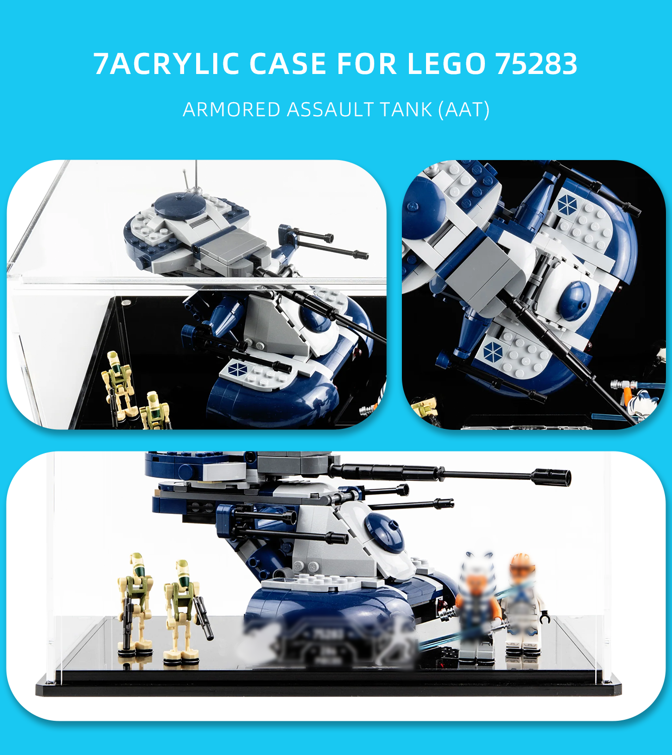 Display Case for Lego Armoured Assault Tank AAT 75283