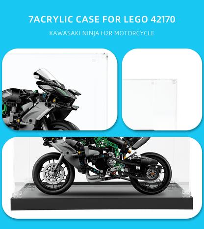 Display case for LEGO Kawasaki Ninja H2R Motorcycle 42170