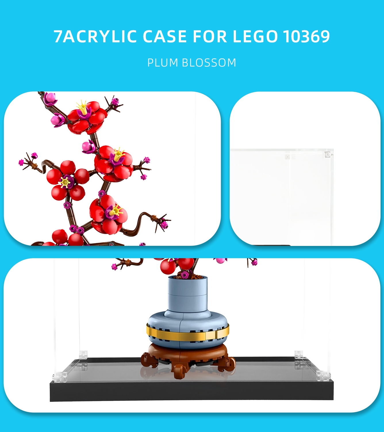 Display Case for LEGO Icons Plum Blossom 10369