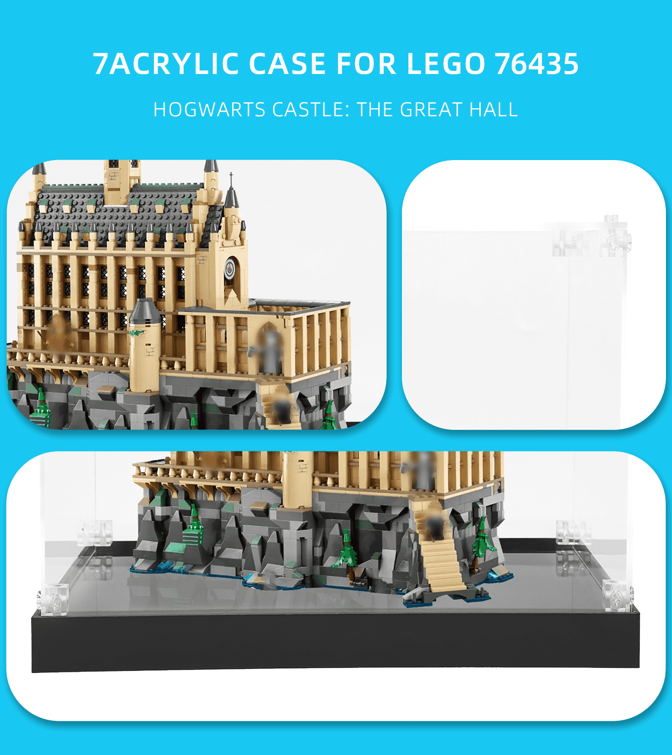 Display case for LEGO Harry Potter Hogwarts Castle: The Great Hall 76435