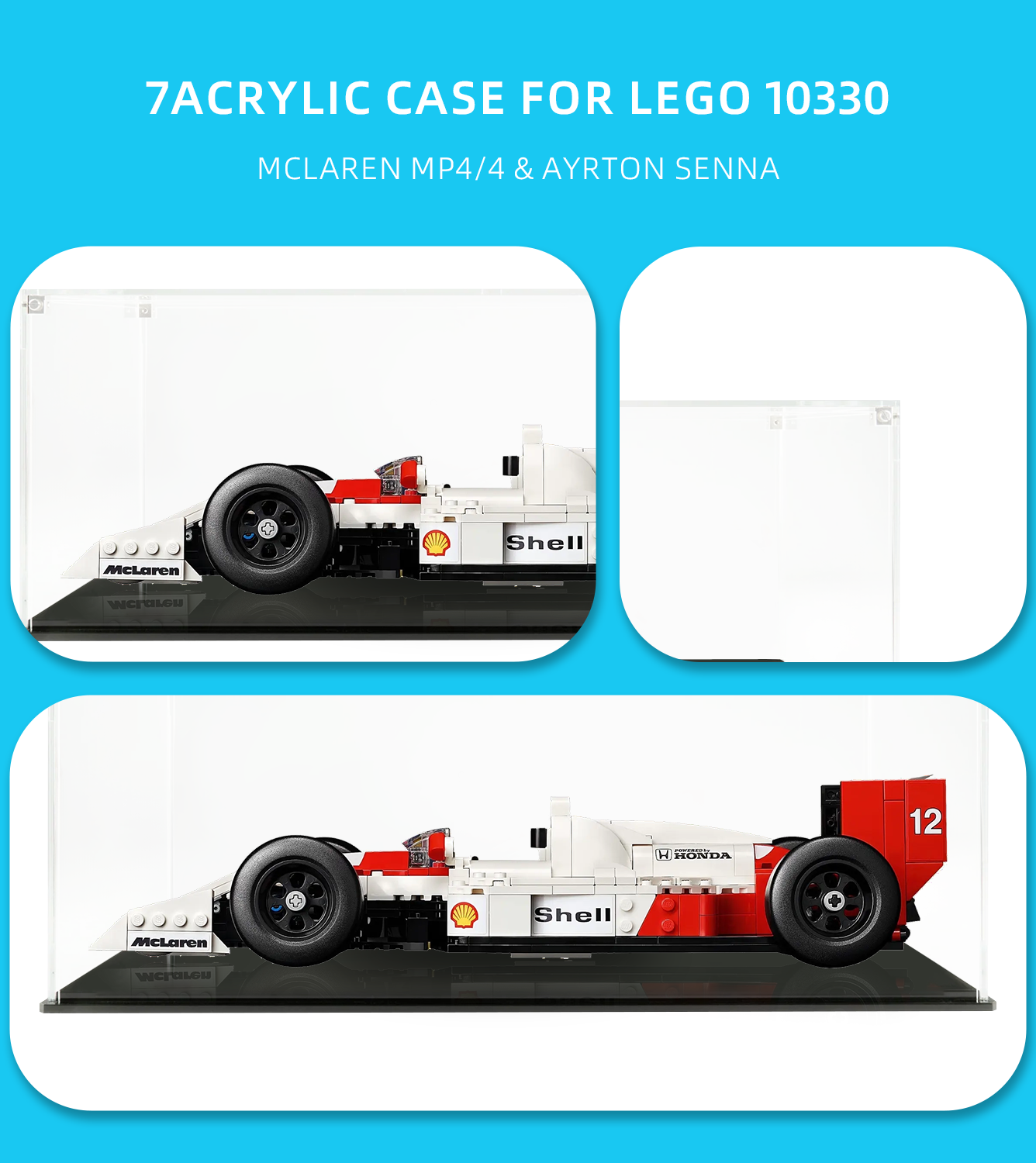Display case for LEGO McLaren MP4/4 & Ayrton Senna 10330