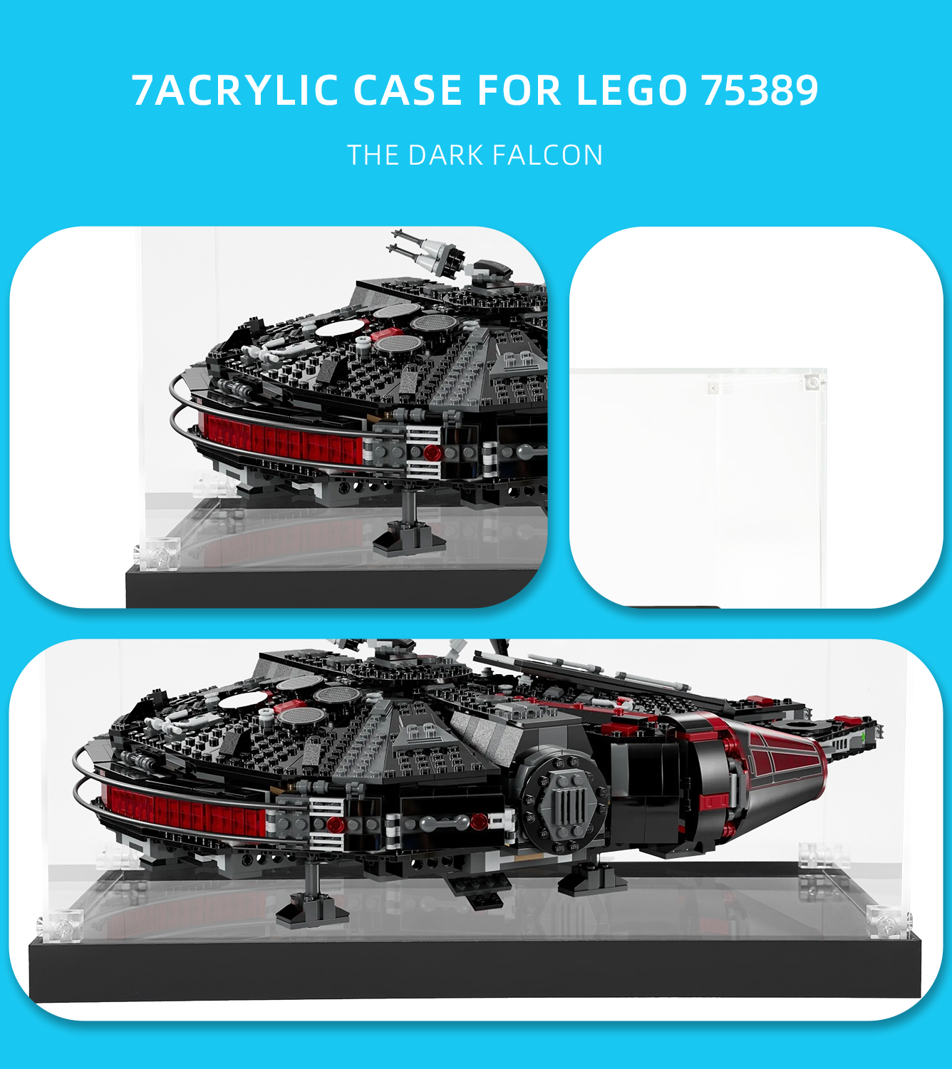 Display Case for LEGO Star Wars The Dark Falcon 75389