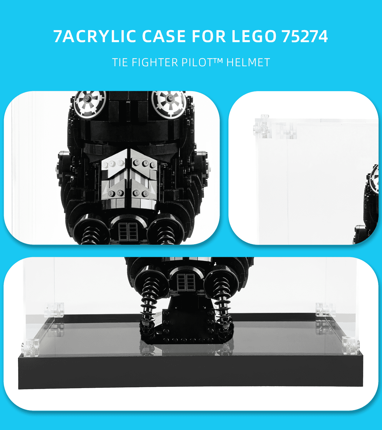 Display Case for Lego Star Wars TIE Fighter Pilot™ Helmet 75274